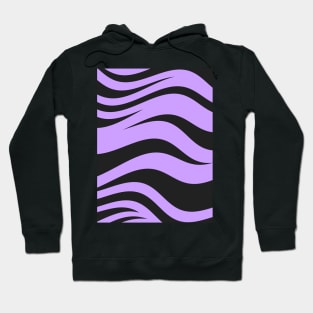 Black Zebra Stripes on Purple Hoodie